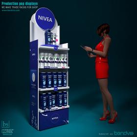 Рекламные торговые стойки NIVEA для гигиены